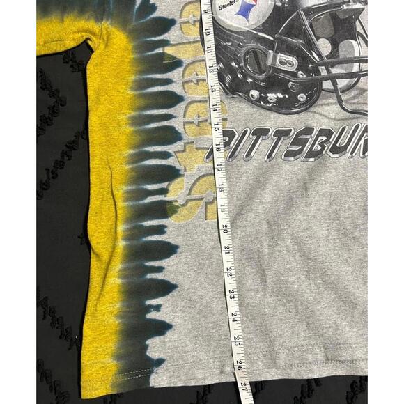 Vintage NFL Pittsburgh Steelers Retro Y2K Black / Yellow Tie-Dye T-shirt Medium - Picture 9 of 9
